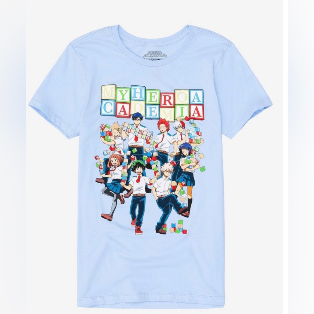 My Hero Academia anime Funimation Letter Blocks T-Shirt size large